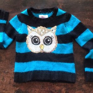 Justice owl sweater